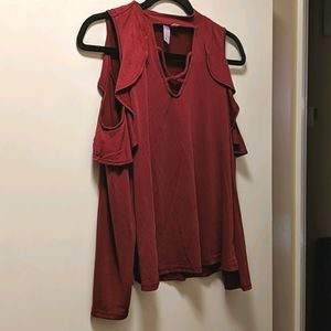 Alya shoulder cutout blouse